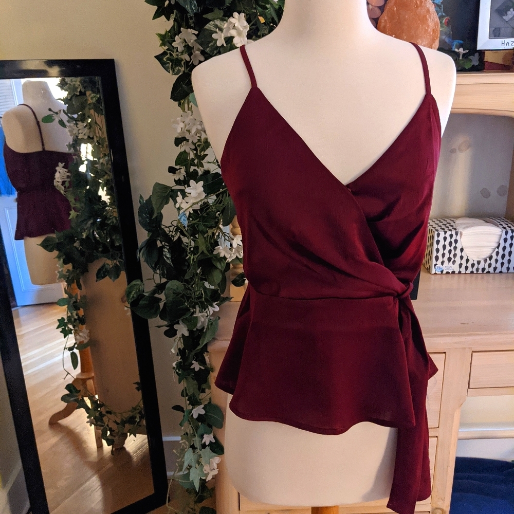 Lulu's Peplum Tie Top